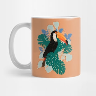 Toucan Bird Monstera Leaf jungle Mug